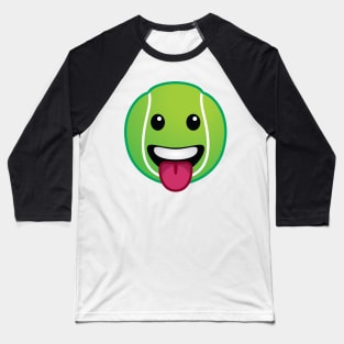 Tennis Ball Smiley Face Baseball T-Shirt